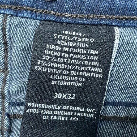 Urban Star Mens Premium Straight Leg Jeans Blue Size 30x32 Cotton Denim a1201 - Picture 3 of 6